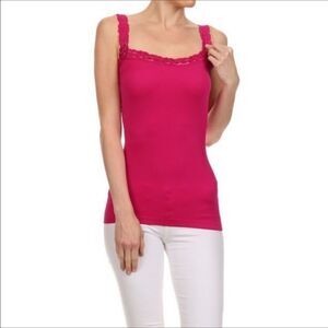 Hot pink stretch tank